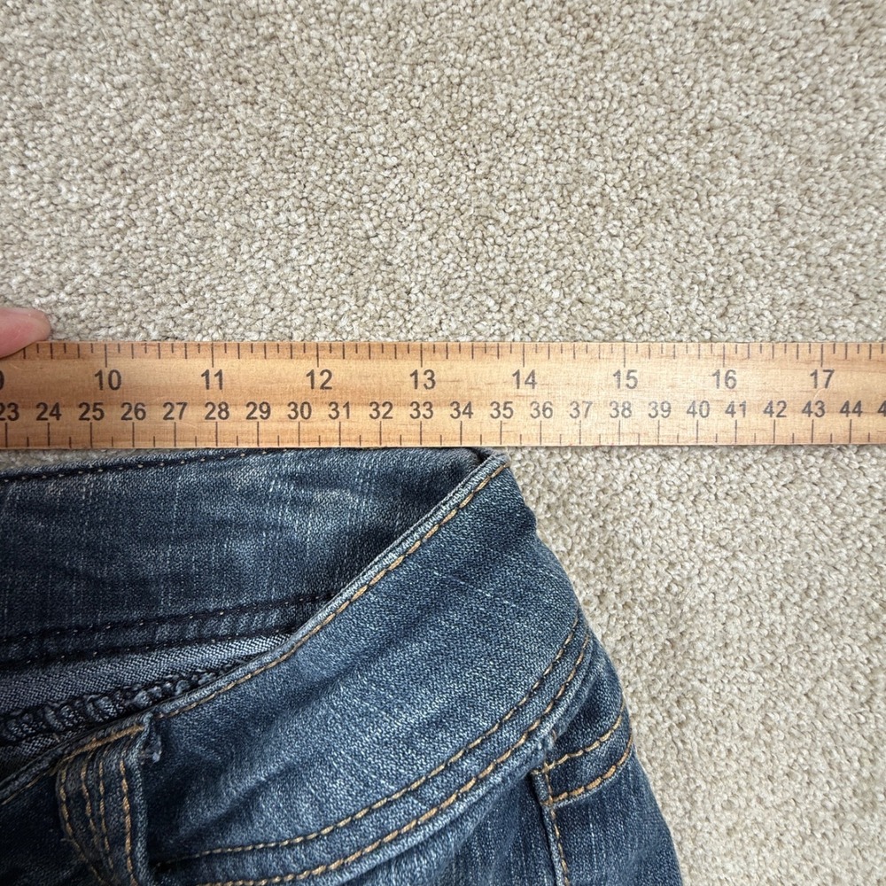Democracy Jeggings Womens Size 2 Dark Wash Slim Leg Raw Hem Denim Jeans 1768 - Picture 4 of 7